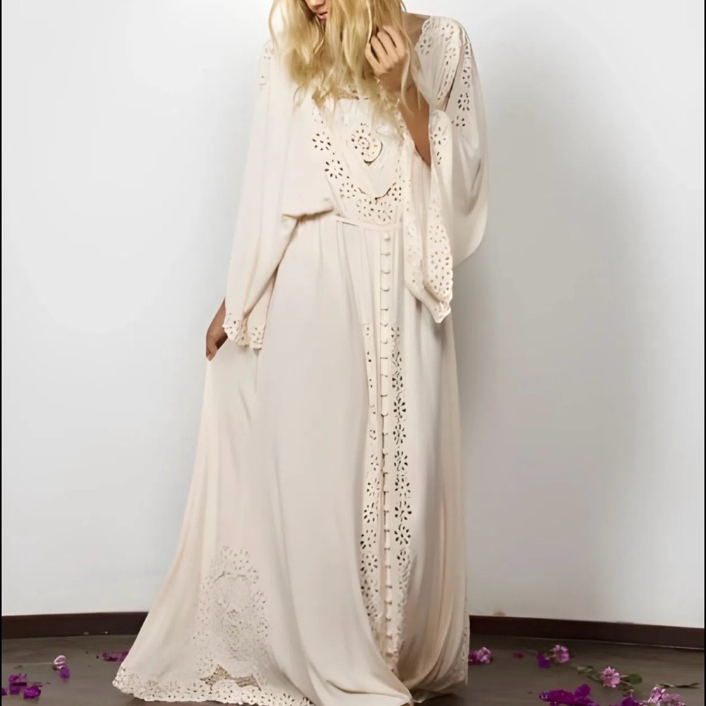 Fillyboo Cream Maxi Dress